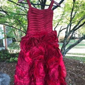Gorgeous deep red pageant dress girls size 8